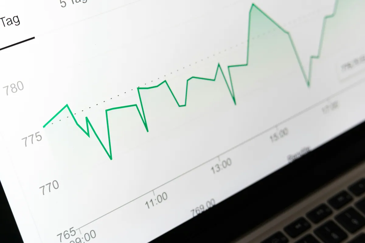 Gráfico de evolución del tráfico de una página web