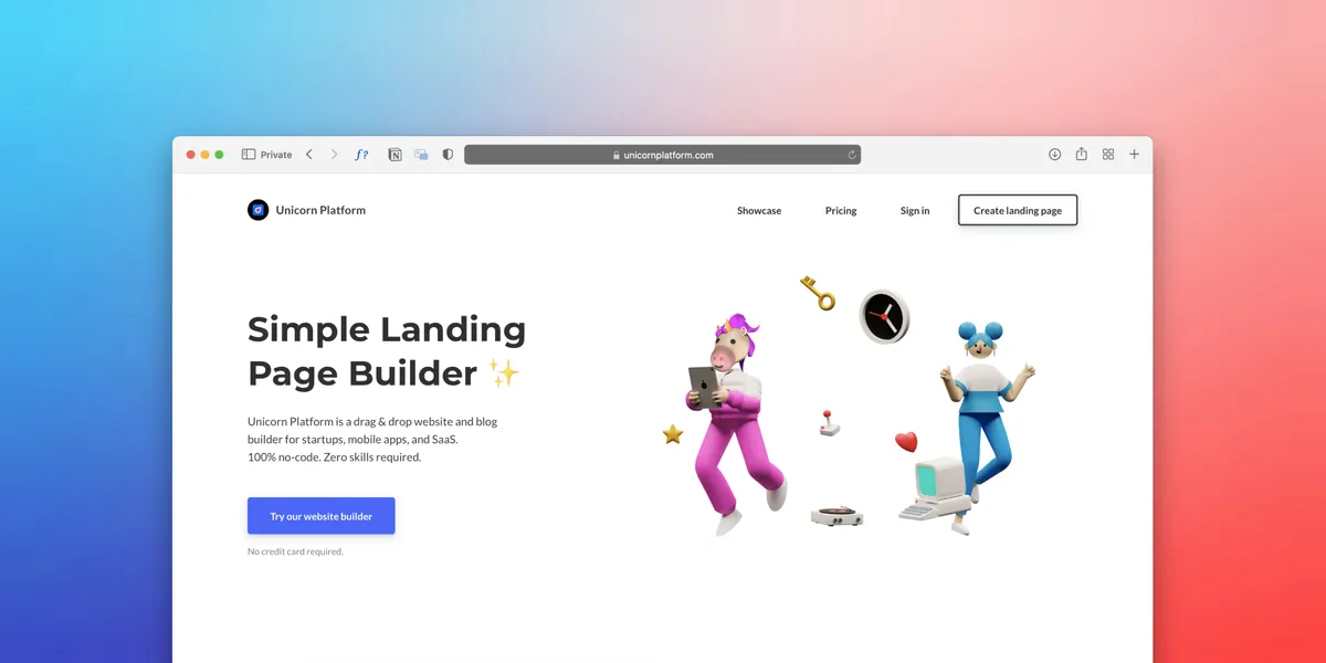 Constructor visual de una landing page para captar clientes de un despacho